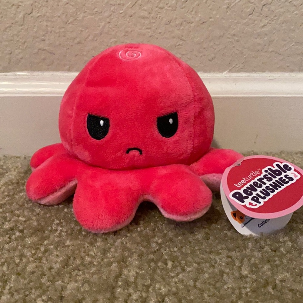 Pink teeturtle reversible plushie